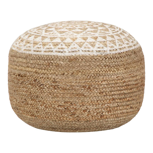 Noca Inart jute stool in natural shade D40x30cm