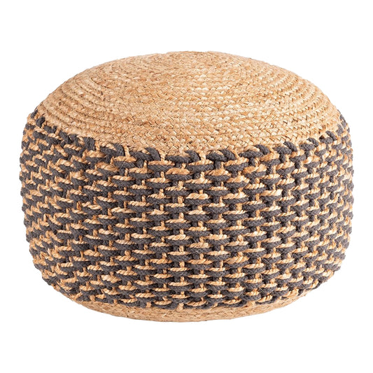 Boboa Inart jute stool in natural shade D40x30cm