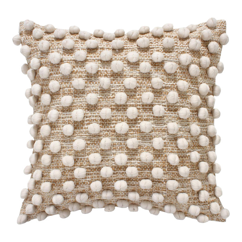 Finne Inart cotton pillow in beige shade 45x45cm