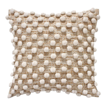 Finne Inart cotton pillow in beige shade 45x45cm