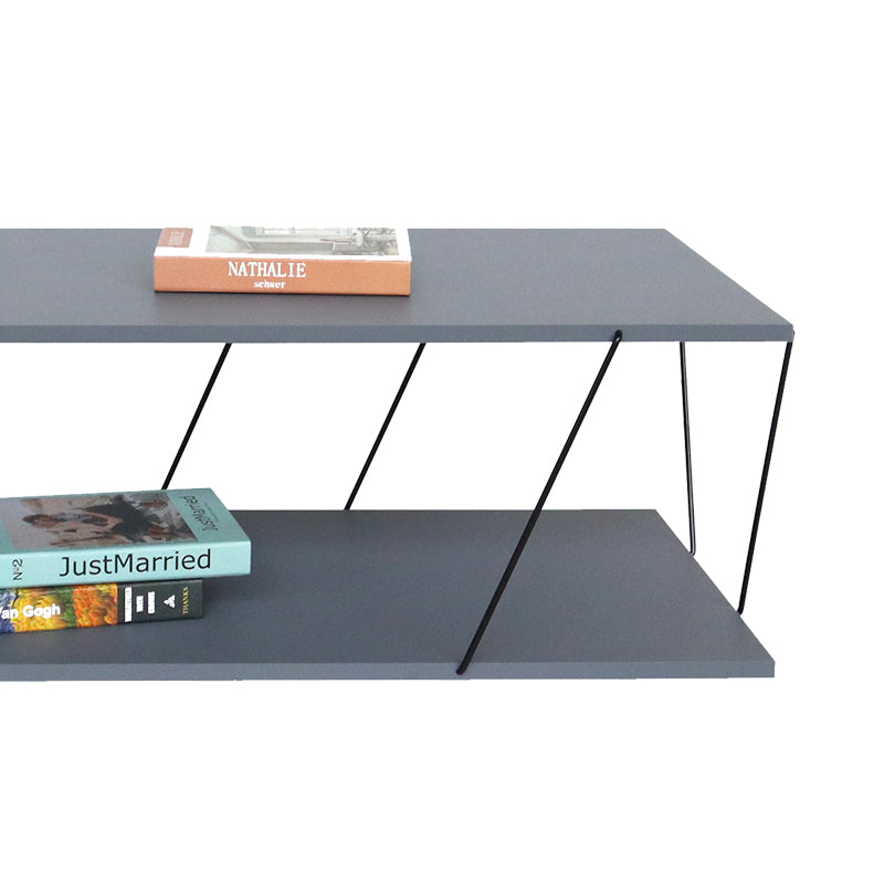 Coffee table Tars pakoworld grey-black 120z48z30cm