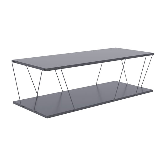 Coffee table Tars pakoworld grey-black 120z48z30cm