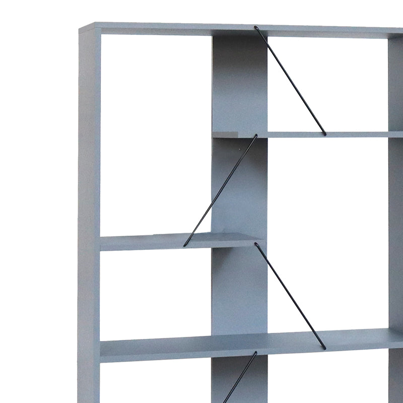 Bookcase Tars pakoworld grey-black 84x25.5x154.5cm