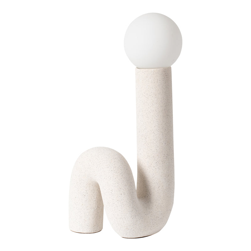 Table lamp Artole Inart G9 white-black ceramic 22.5x16.5x45cm