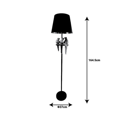 Floor  lamp Safore Inart E27 black-gold metal D37x164.5cm