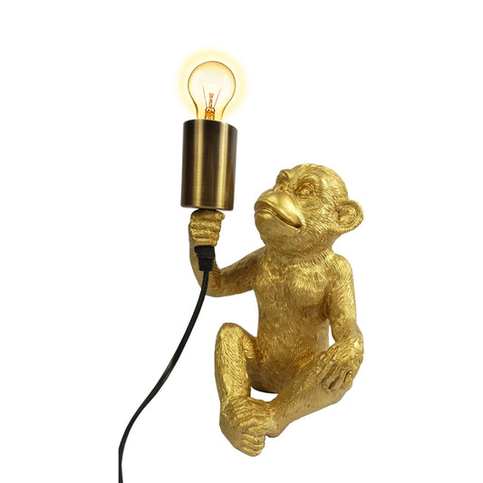 Table lamp Monki Inart E27 gold resin 16.5x14.5x24.5cm