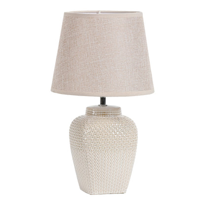 Table lamp Elntin Inart E27 beige ceramic-metal D22x39cm
