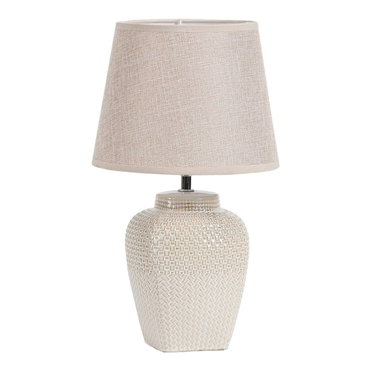 Table lamp Elntin Inart E27 beige ceramic-metal D22x39cm