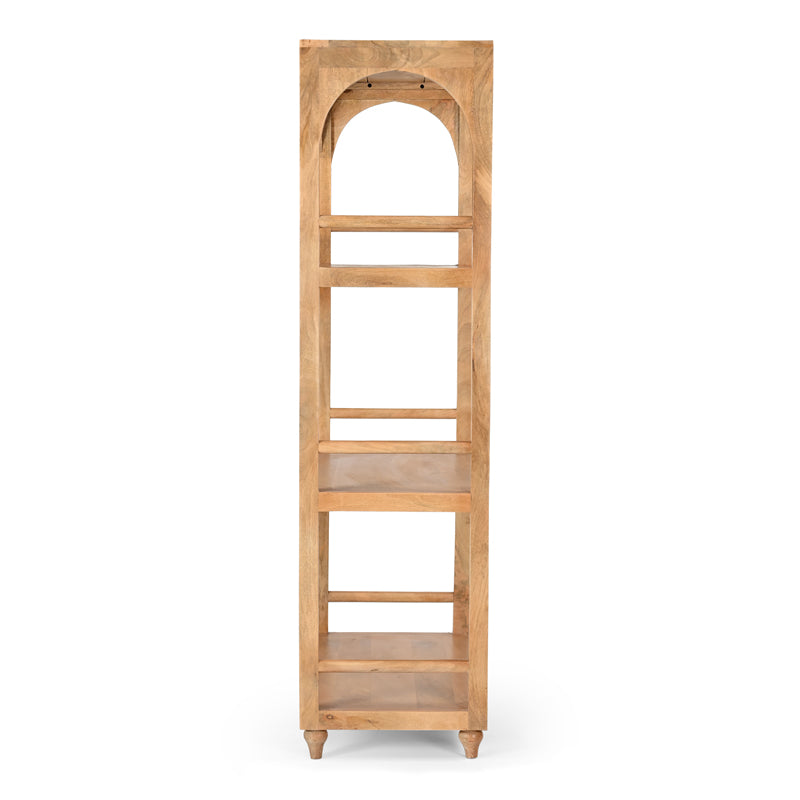 Novel Inart bookcase solid acacia wood 76x40.5x152cm