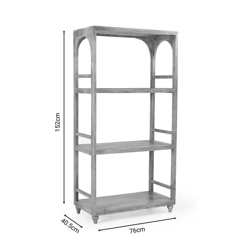 Novel Inart bookcase solid acacia wood 76x40.5x152cm