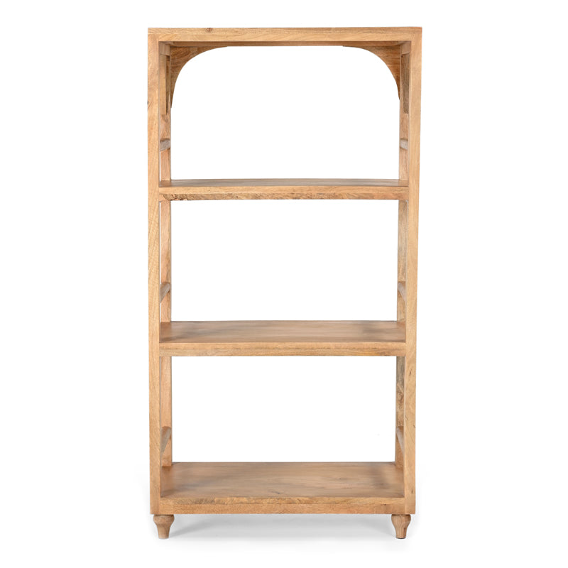 Novel Inart bookcase solid acacia wood 66x35.5x127cm