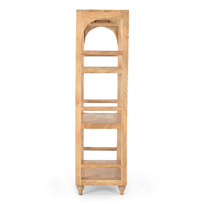 Novel Inart bookcase solid acacia wood 66x35.5x127cm