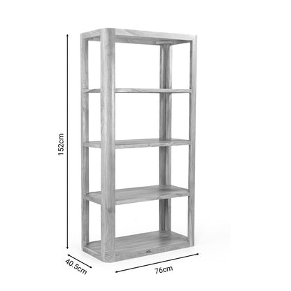 Chapter Inart bookcase solid acacia wood 76x40.5x152cm