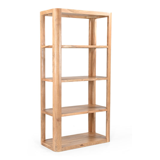 Chapter Inart bookcase solid acacia wood 76x40.5x152cm