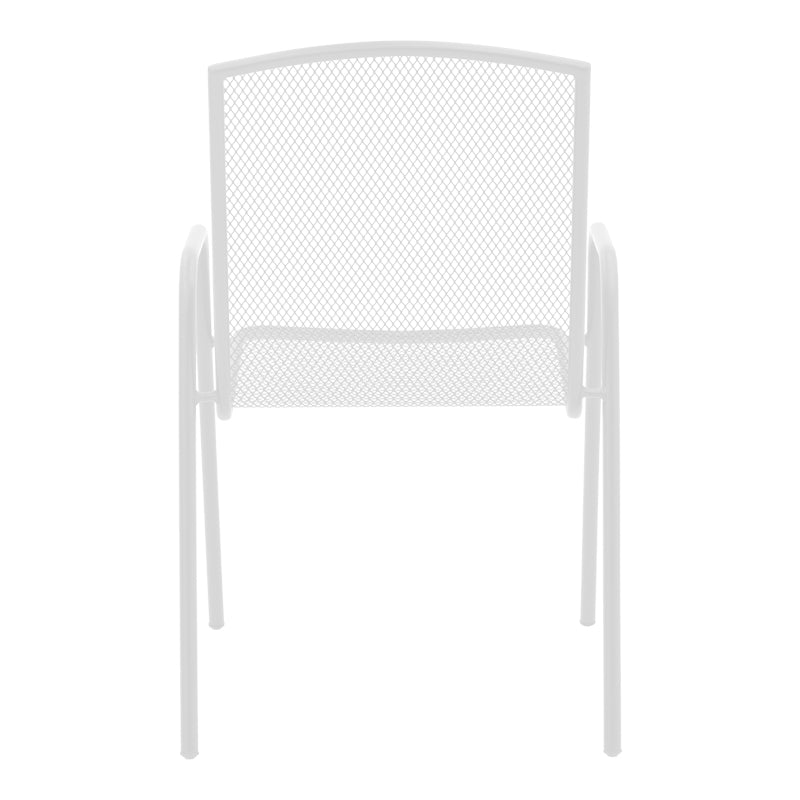 Armchair Pomedon pakoworld stackable white metal 56x64x87cm