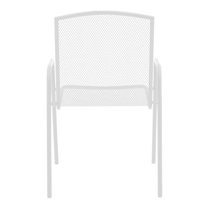 Armchair Pomedon pakoworld stackable white metal 56x64x87cm