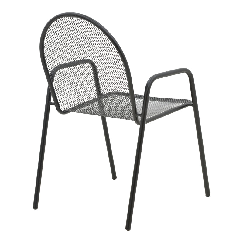 Tarete pakoworld stackable armchair black metal 55x64x86.5cm