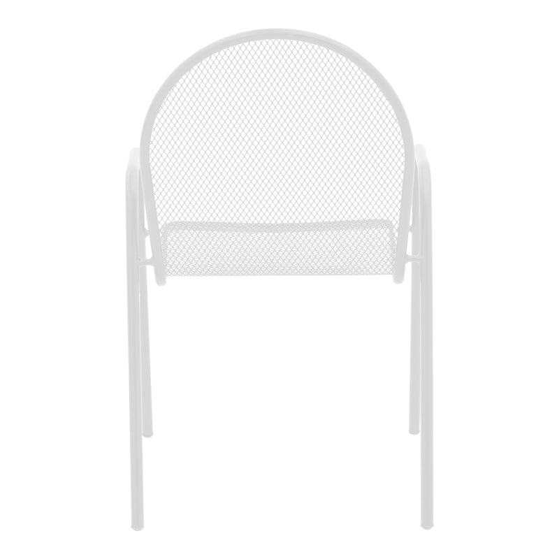 Tarete pakoworld stackable armchair white metal 55x64x86.5cm