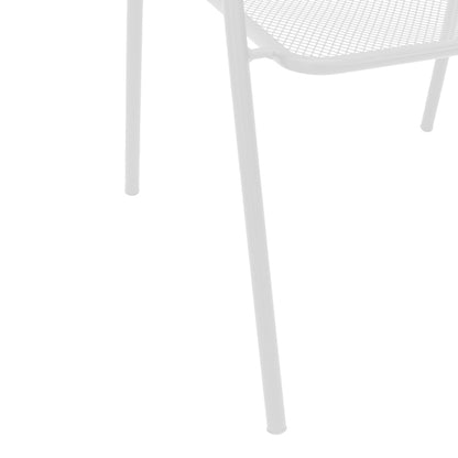 Tarete pakoworld stackable armchair white metal 55x64x86.5cm