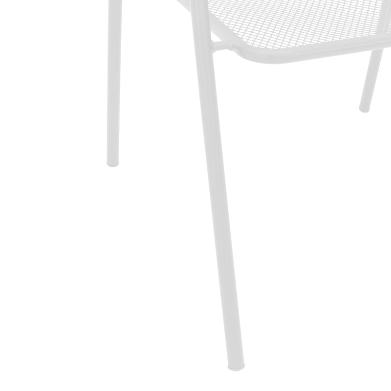 Tarete pakoworld stackable armchair white metal 55x64x86.5cm