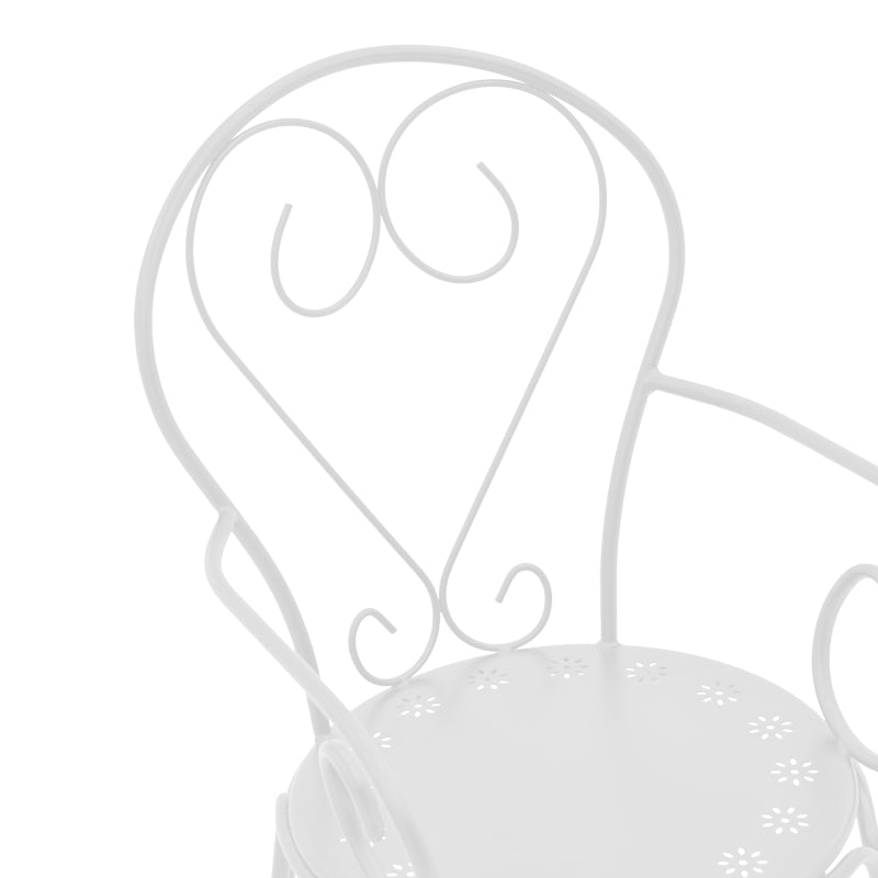 Monasty pakoworld stackable armchair white metal 49x55x90cm