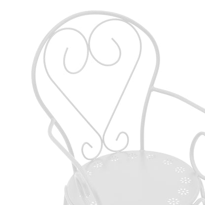 Monasty pakoworld stackable armchair white metal 49x55x90cm