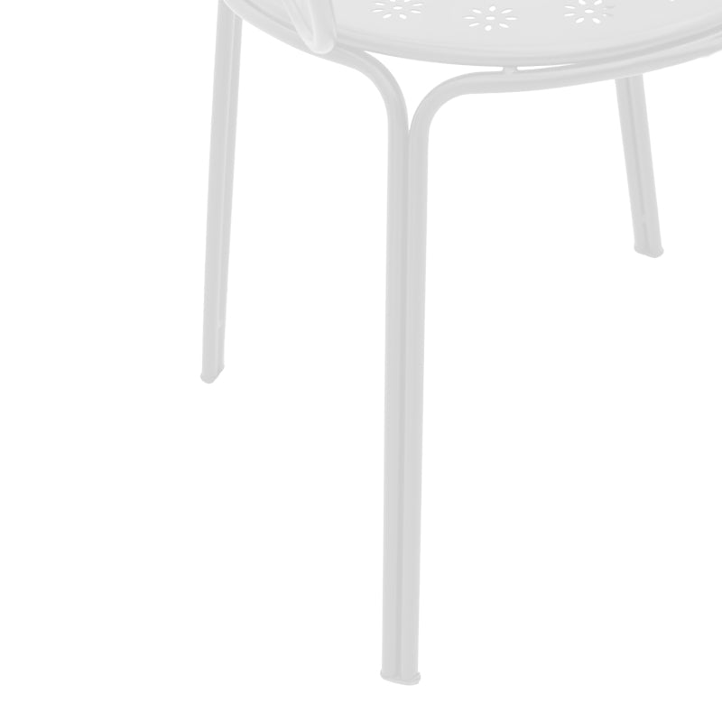 Monasty pakoworld stackable armchair white metal 49x55x90cm