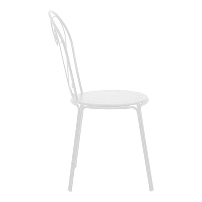 Chari pakoworld stackable chair white metal 49x55x90cm