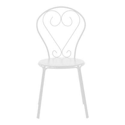 Chari pakoworld stackable chair white metal 49x55x90cm