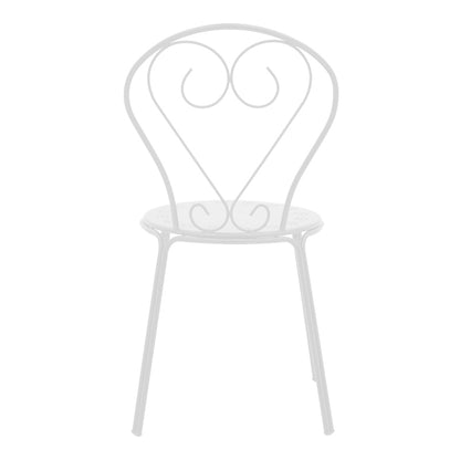 Chari pakoworld stackable chair white metal 49x55x90cm