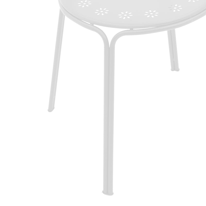 Chari pakoworld stackable chair white metal 49x55x90cm