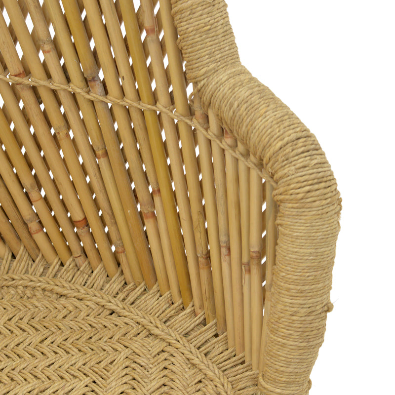 Armchair Treza Inart natural bamboo 66x48x89cm