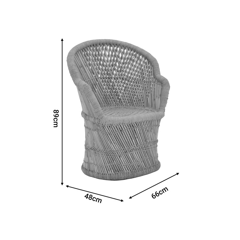 Armchair Treza Inart natural bamboo 66x48x89cm