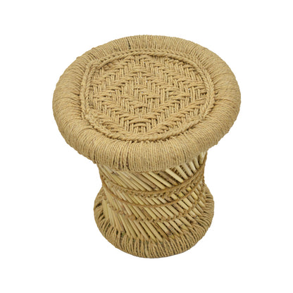 Stool Hole Inart 2 pieces set natural bamboo