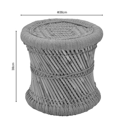 Stool Hole Inart 2 pieces set natural bamboo