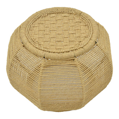 Stool-pouff Wanar Inart natural rope-iron D44x32cm