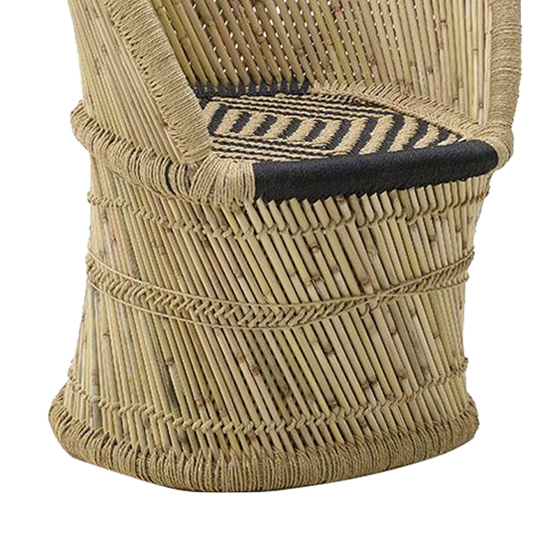 Armchair Treza Inart natural-black bamboo 66x48x89cm