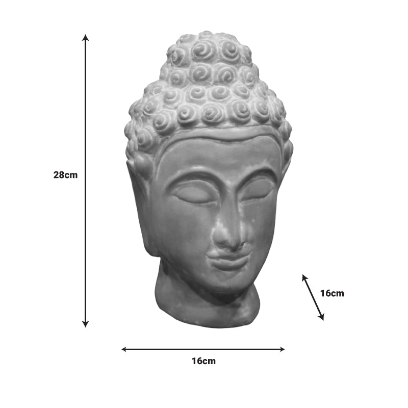 Table decoration buddha Rolia Inart grey terracotta 16x16x28cm