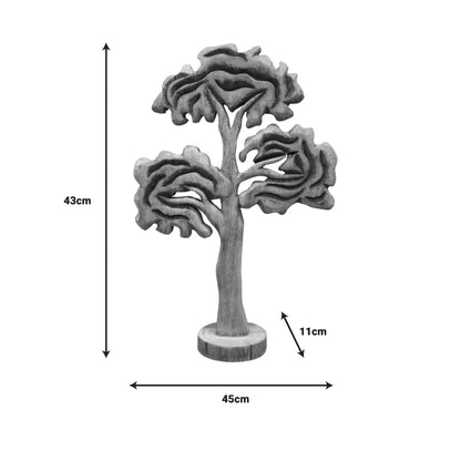 Table decoration tree Ethelia Inart natural mango wood 35.5x11x53cm