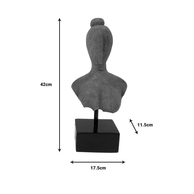 Table decoration Lafia Inart natural mango wood-iron 17.5x11.5x42cm