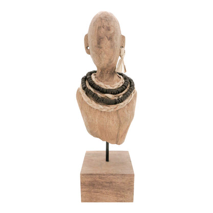 Ebia Inart bust mango wood-metal in natural shade 17x12.5x44cm