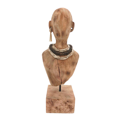 Ebia Inart bust mango wood-metal in natural shade 17x12.5x44cm