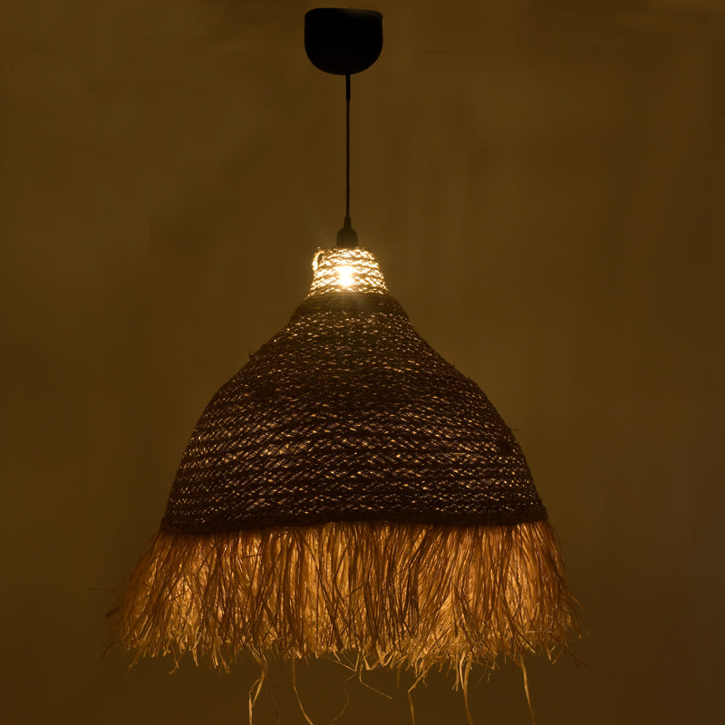 Boher Inart seagrass ceiling light in a natural shade Φ60x99cm