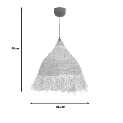 Boher Inart seagrass ceiling light in a natural shade Φ60x99cm