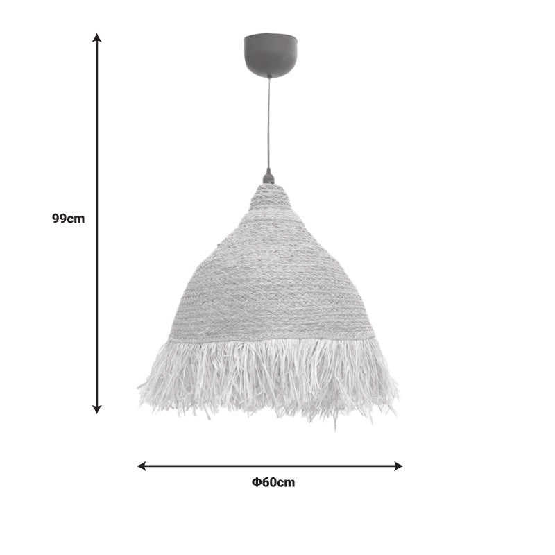 Boher Inart seagrass ceiling light in a natural shade Φ60x99cm