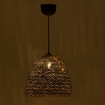 Lamper Inart natural wicker ceiling light D30x82cm