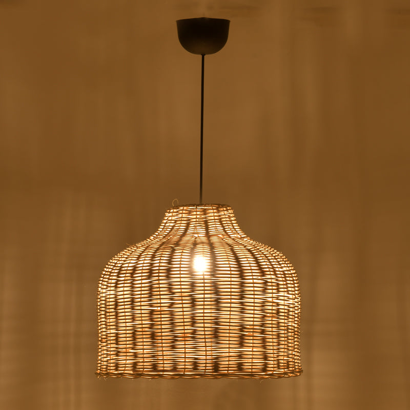 Ziquel Inart rattan ceiling lamp in natural shade Φ42x89cm