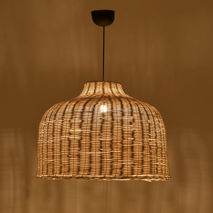 Ziquel Inart rattan ceiling lamp in natural shade Φ60x99cm