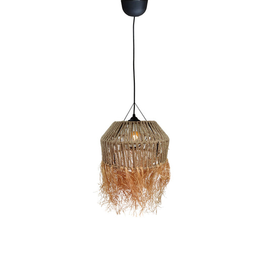 Bowler Inart natural wicker ceiling light D36x62cm