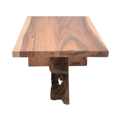 Coffee table Cardi Inart walnut teakroot 110x60x50cm